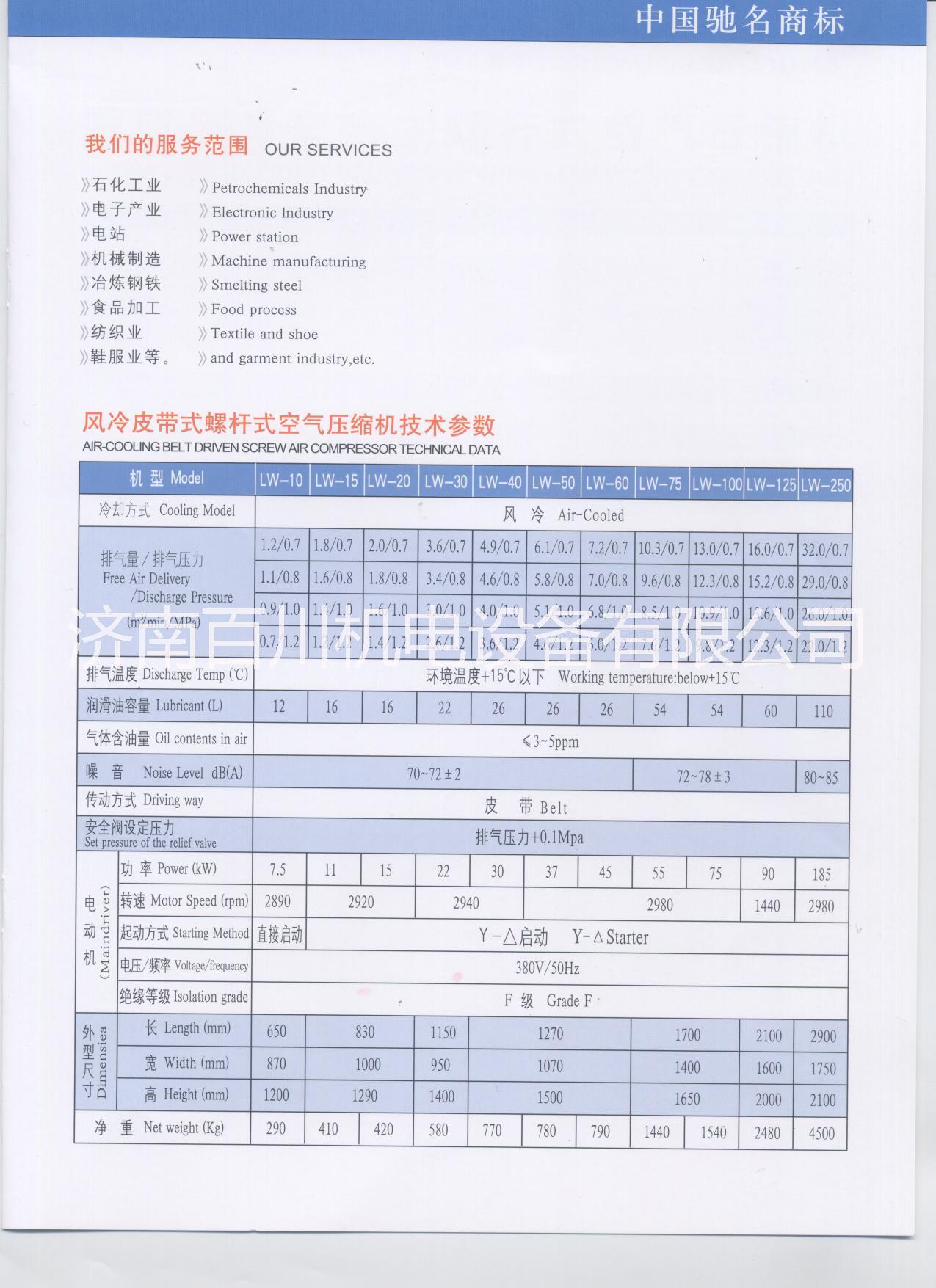 螺杆空压机供应山东罗威空压机济南力达螺杆空压机