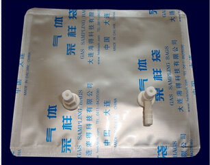 L型塑咀接口鋁塑復(fù)合膜氣體采樣袋圖片