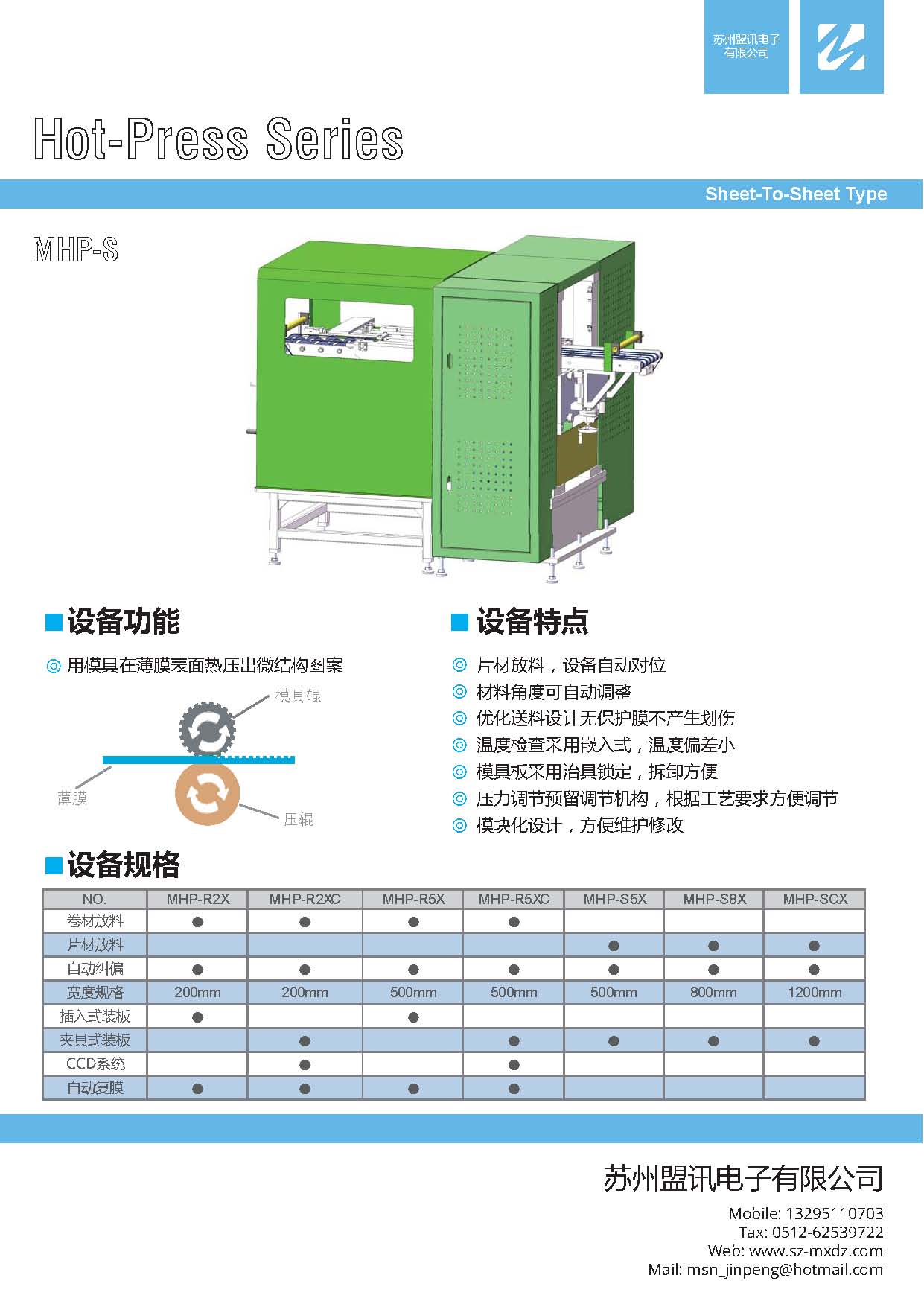 薄膜按键/键盘/面板热压成型设备图片