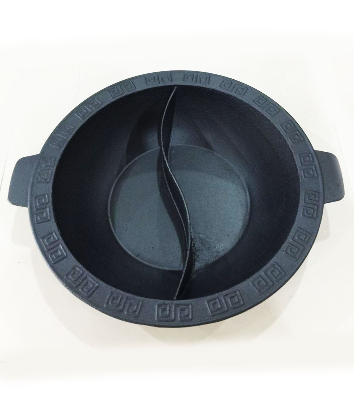 加厚火鍋專用鑄鐵鴛鴦鍋回字紋特色圖片/加厚火鍋專用鑄鐵鴛鴦鍋回字紋特色樣板圖 (1)