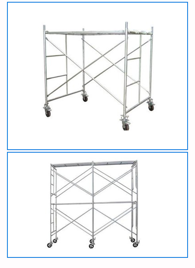 湖北襄阳移动梯式门式脚手架价格，襄阳梯式脚手架质量保证，襄阳镀锌型脚手架厂家图片