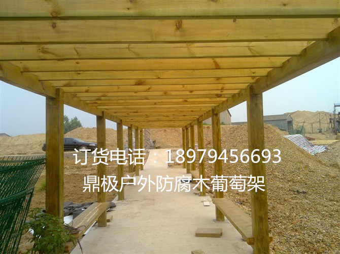 防腐木廊亭花架圖片/防腐木廊亭花架樣板圖 (3)