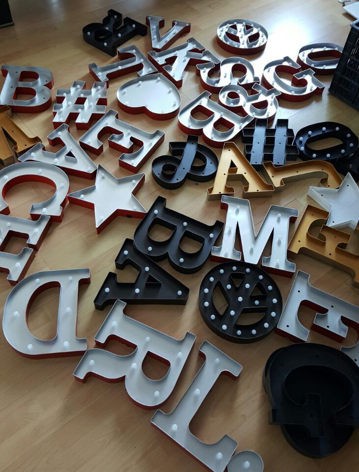 供應(yīng)婚慶道具字母燈 ABS塑料字母燈