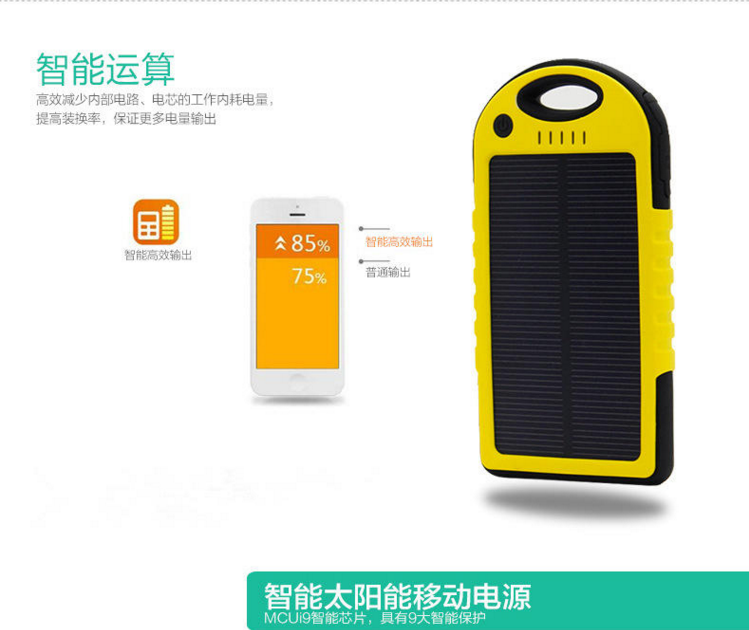 天陽能充電寶 移動電源5000A圖片/天陽能充電寶 移動電源5000A樣板圖 (2)