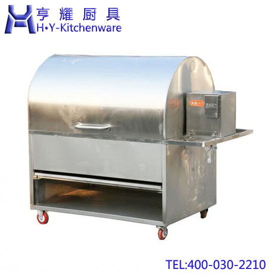 臥式木碳烤全羊爐_上海自動(dòng)翻轉(zhuǎn)烤全羊爐_無煙木炭烤全羊爐_臥式燃?xì)饪救驒C(jī)