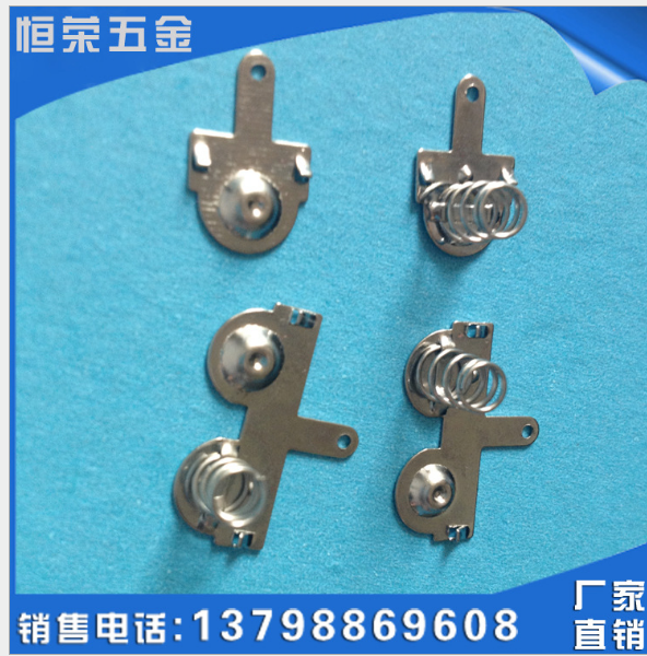 供應(yīng)多款環(huán)保7號電池彈* 電池五金插片 電池片正負(fù)極五金片