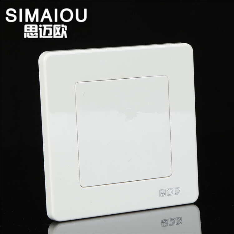 美加順空白面板 86型暗裝雅白擋板開關(guān)電源插座家居電工產(chǎn)品