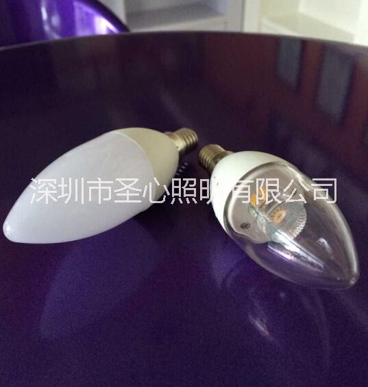 过emc rohs PC蜡烛灯 E27E14透明尖泡 乳白蜡烛灯