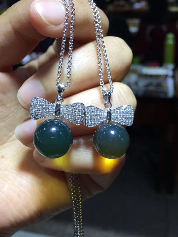 蝴蝶結(jié)吊墜圓珠空托銀飾批發(fā) 925銀鍍白金 玫瑰金 吊墜托 蝴蝶結(jié)吊墜圓珠空托銀飾批發(fā)
