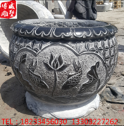 石雕青石做舊圓缸養(yǎng)魚養(yǎng)荷花擺件石圖片/石雕青石做舊圓缸養(yǎng)魚養(yǎng)荷花擺件石樣板圖 (1)
