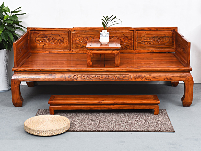 老榆木羅漢床圖片/老榆木羅漢床樣板圖 (2)