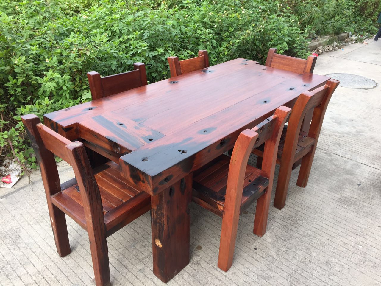 老船木茶桌圖片/老船木茶桌樣板圖 (1)