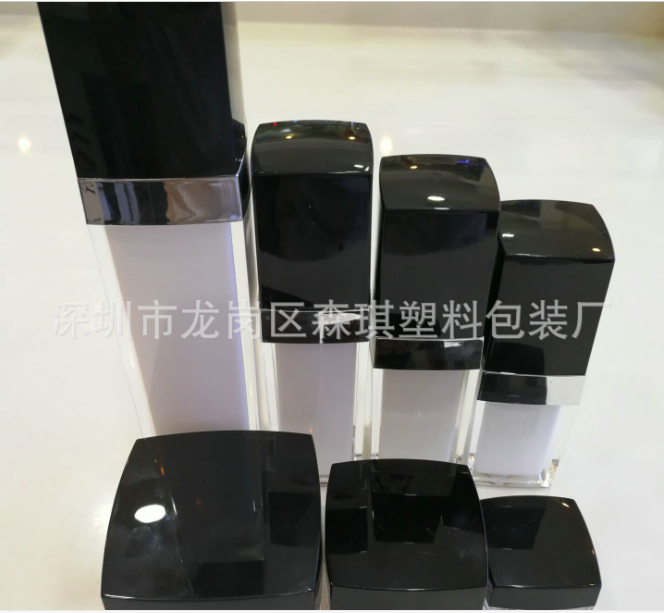 廠家直銷(xiāo)化妝品套裝 15克四方形膏霜瓶 面霜瓶 15ml四方形乳液瓶