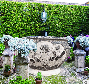 仿古石雕花盆圖片/仿古石雕花盆樣板圖 (3)
