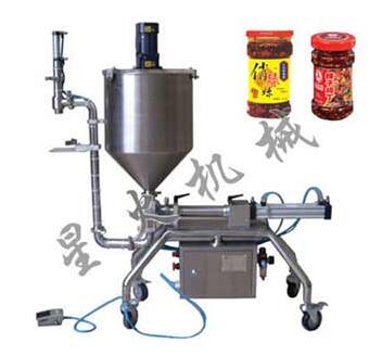 香辣醬灌裝機(jī)專業(yè)針對大顆粒醬料設(shè)圖片