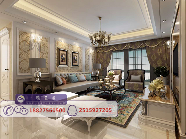 襄陽國色天襄130平簡歐風(fēng)格裝修圖片