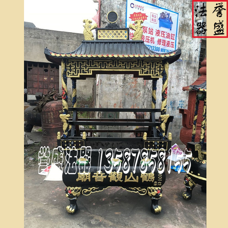 長(zhǎng)方形四龍柱香爐圖片/長(zhǎng)方形四龍柱香爐樣板圖 (1)