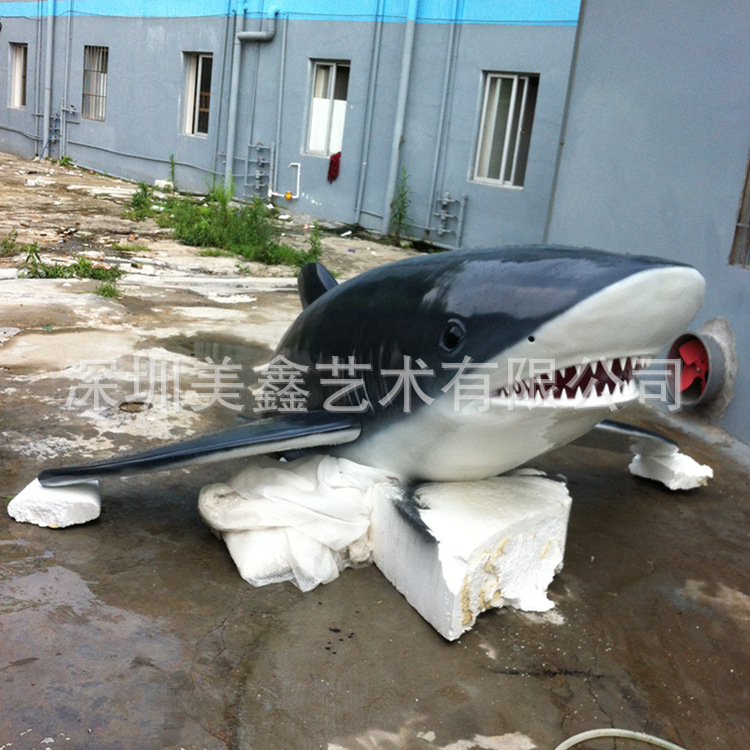 廠家直銷 玻璃鋼 景觀雕塑 鯊魚圖片