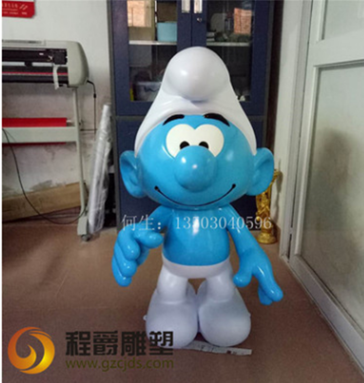 玻璃鋼卡通雕塑廠家 動(dòng)漫卡通公仔雕塑擺件