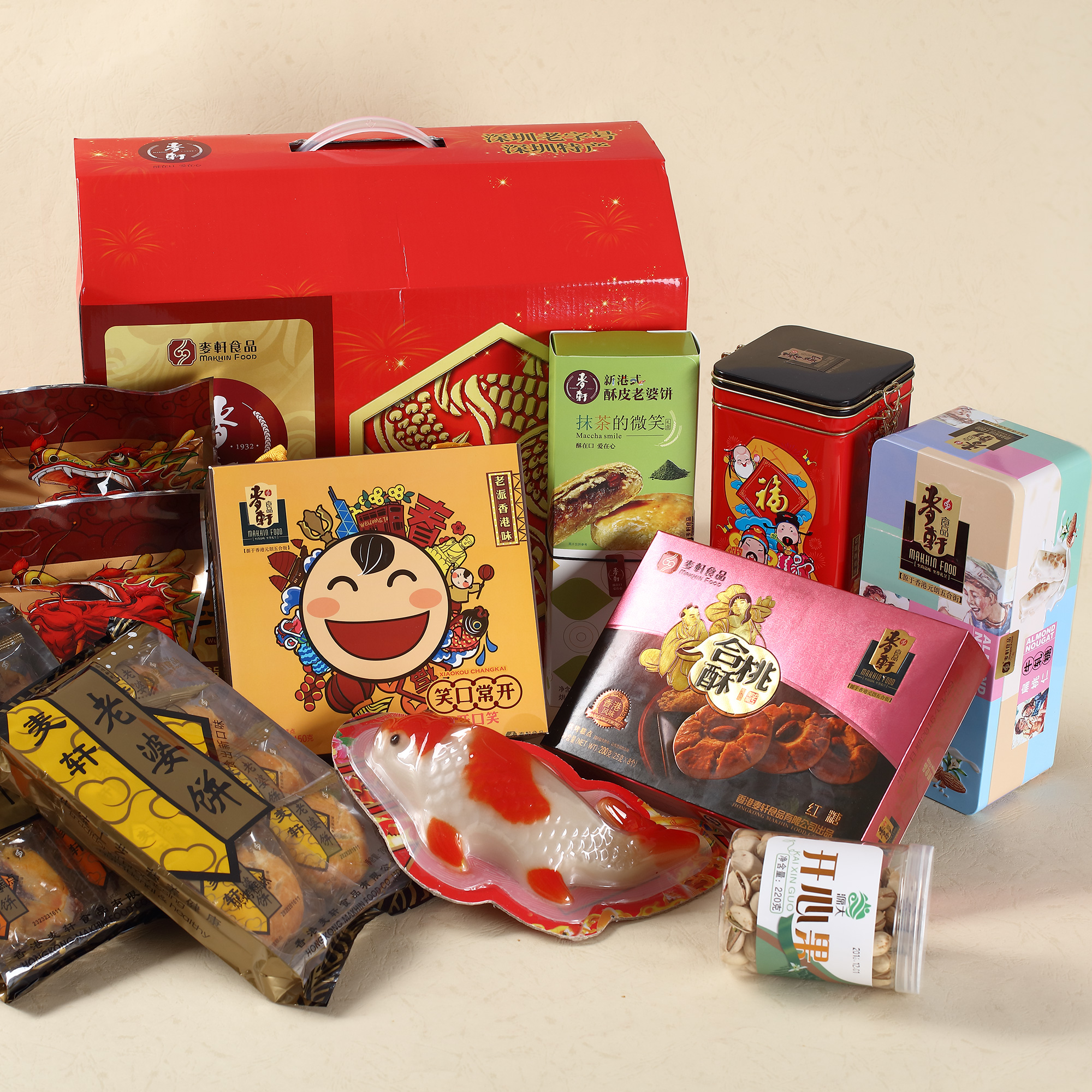 2018麥軒年貨禮盒 五谷豐登大禮包 新春年貨禮盒裝3388g