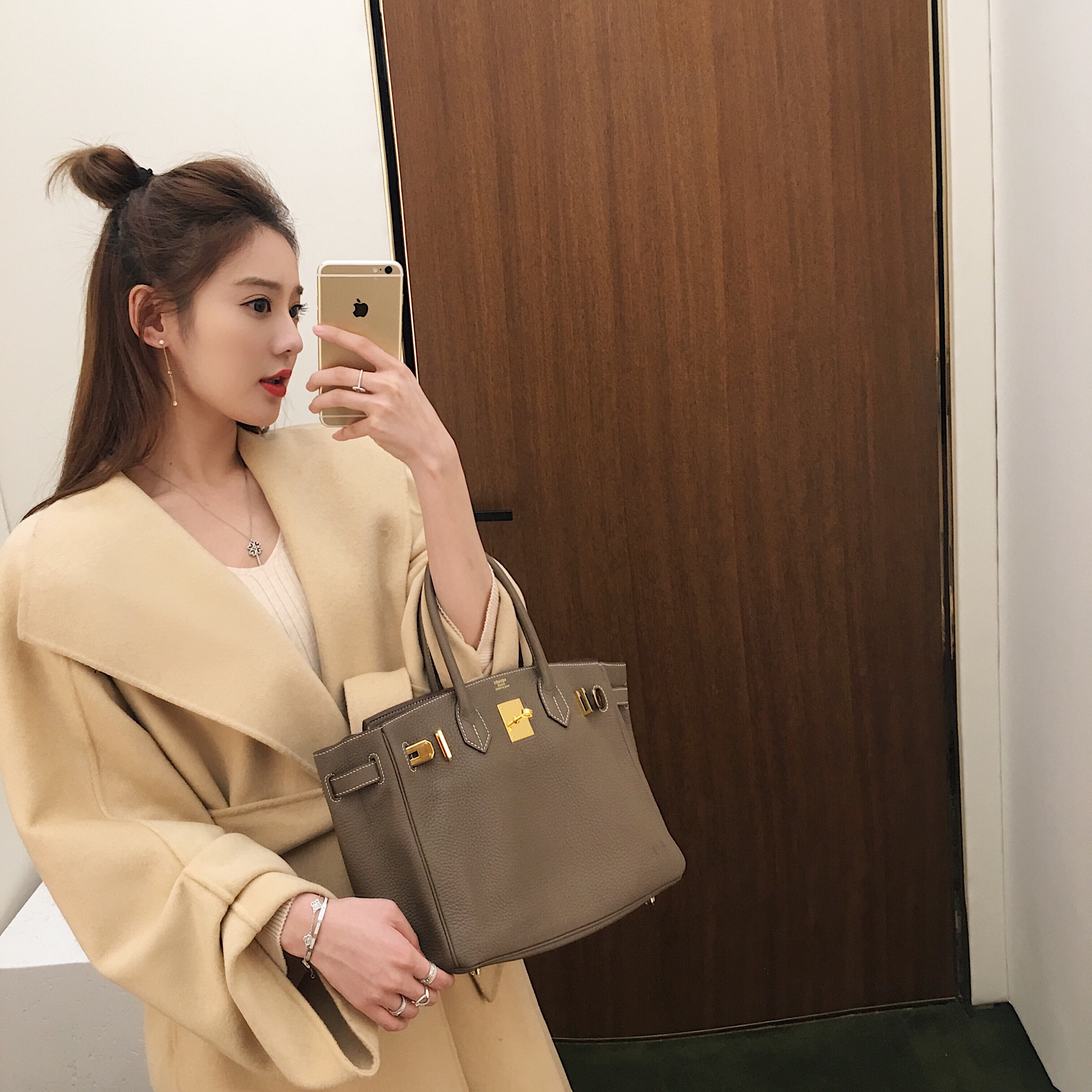 雙面呢大衣中長款寬松版大翻領(lǐng)呢絨外套 廠家直銷圖片