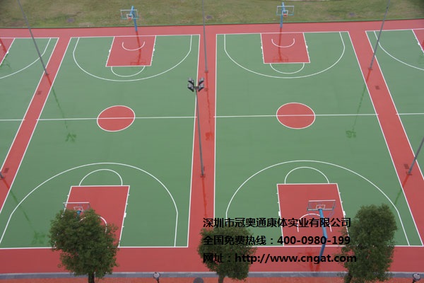 硅PU球場材料防水失敗的原因圖片