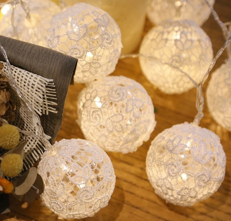 LED蕾絲球燈串婚禮節(jié)日家居燈飾圖片/LED蕾絲球燈串婚禮節(jié)日家居燈飾樣板圖 (2)