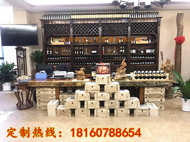 实木柜子 家用酒窖酒庄红酒酒柜白酒柜实木展示柜葡萄酒酒柜酒架酒桶图片