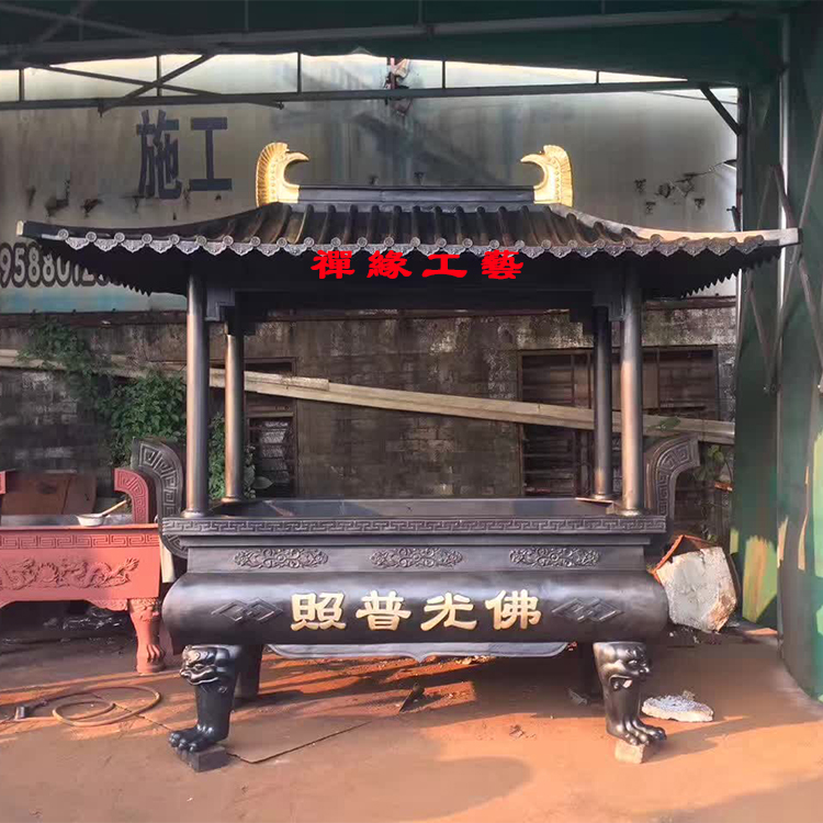 銅雕香爐圖片/銅雕香爐樣板圖 (2)
