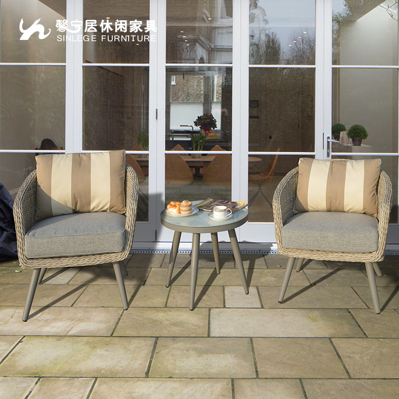馨寧居三件套迷你簡(jiǎn)約陽(yáng)臺(tái)桌椅藤椅