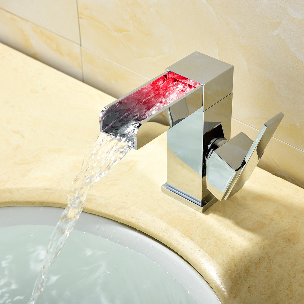 LED臺式瀑布面盆鉻色方形龍頭圖片/LED臺式瀑布面盆鉻色方形龍頭樣板圖 (4)