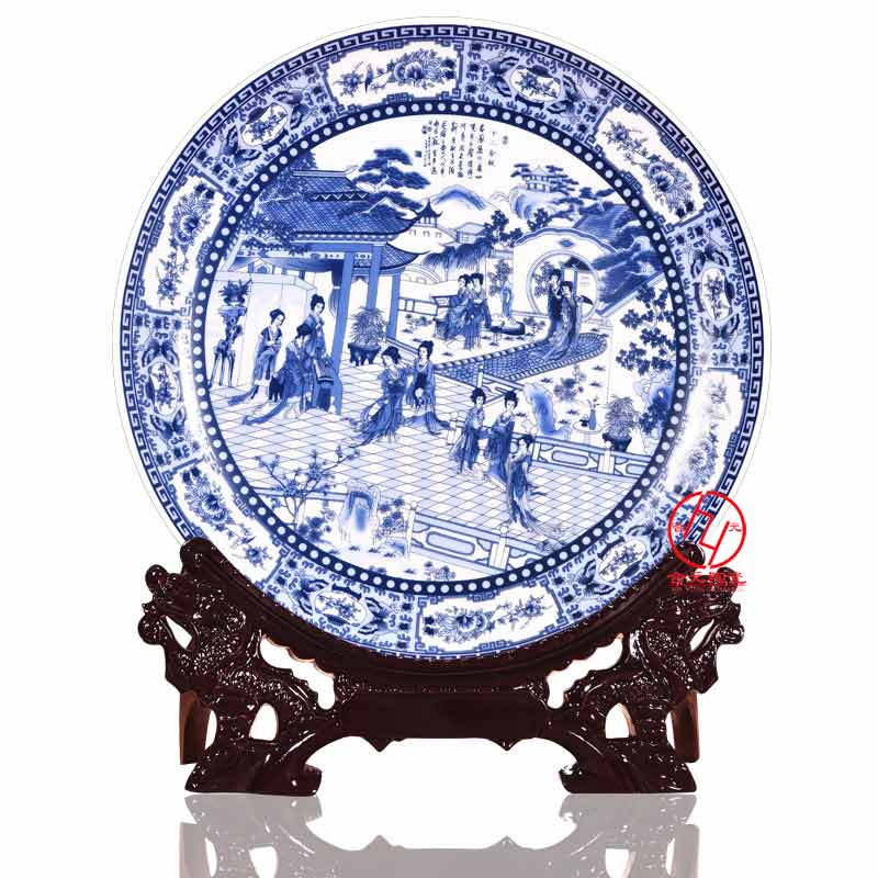 青花瓷盤圖片/青花瓷盤樣板圖 (3)