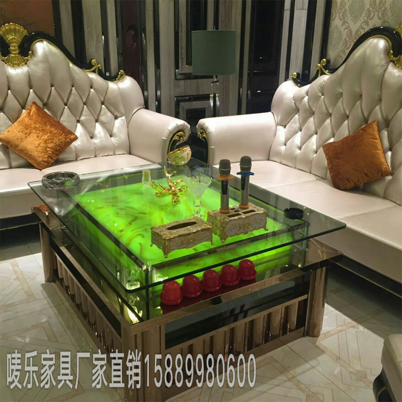 新款玫瑰金簡約發(fā)光茶幾圖片