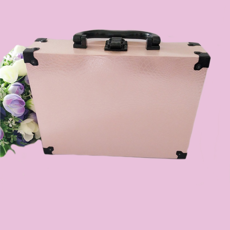 廠家直銷PU皮化妝箱彩妝補妝工具箱護膚品收納箱可定制