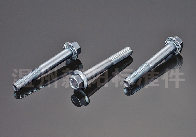 高強(qiáng)度藍(lán)白鋅六角法蘭螺栓圖片