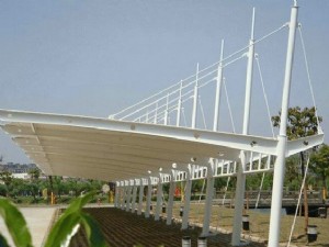 膜結(jié)構(gòu)停車棚圖片/膜結(jié)構(gòu)停車棚樣板圖 (2)