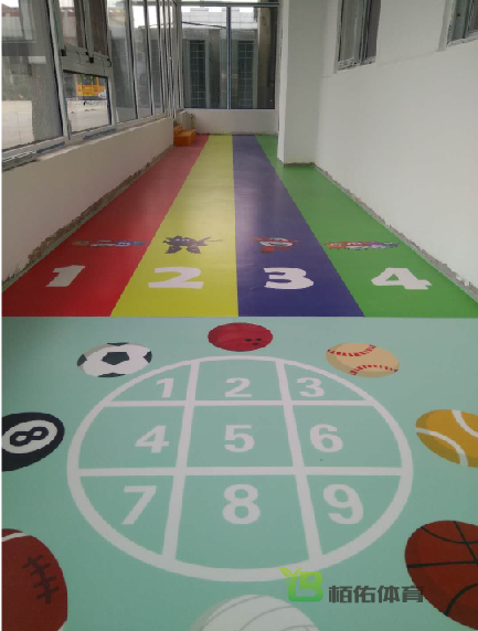 湖南湖北兒童體適能定制地板地膠圖片