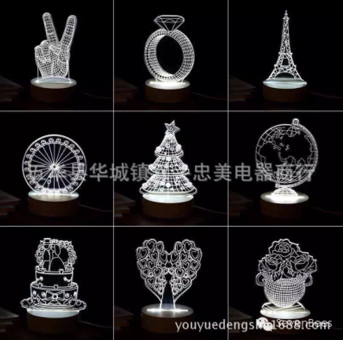 新亞克力3D小夜燈圖片/新亞克力3D小夜燈樣板圖 (2)