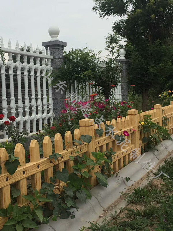 仿木柵欄 花壇草坪圍欄 隔離欄桿 水泥護欄