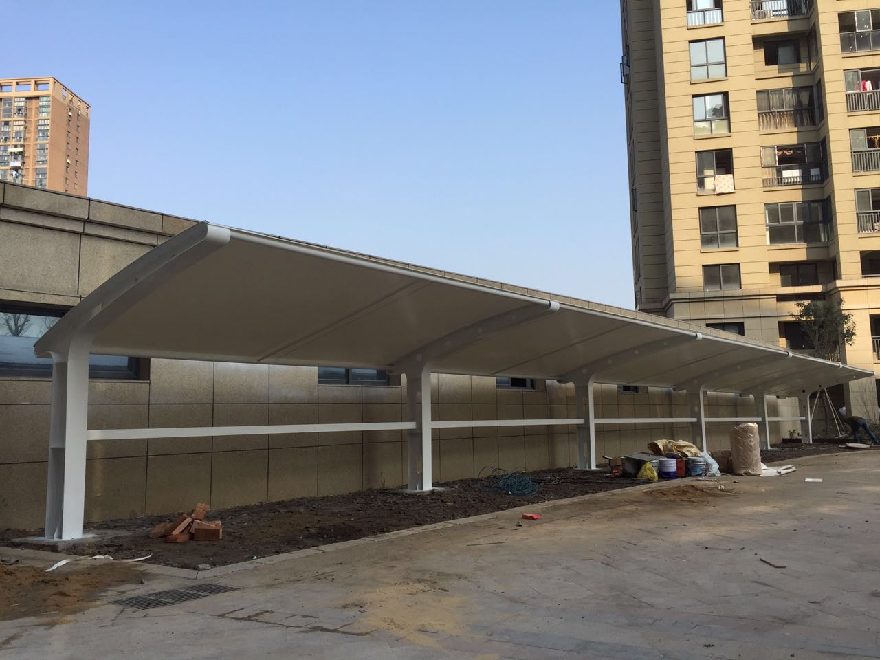 膜結(jié)構(gòu)車棚圖片/膜結(jié)構(gòu)車棚樣板圖 (3)