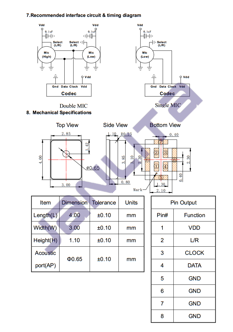 深圳市4030数字咪 硅麦 贴片麦克风厂家捷力泰数字前进音硅咪4030蓝牙音响 平板电脑 军工产品专用麦克风 4030数字咪 硅麦 贴片麦克风