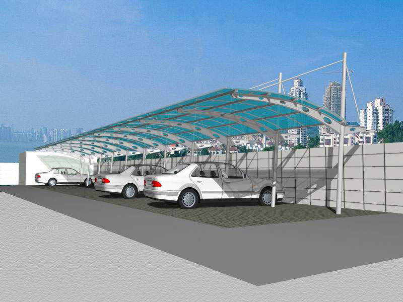 鋼結(jié)構(gòu)玻璃停車棚批發(fā)圖片/鋼結(jié)構(gòu)玻璃停車棚批發(fā)樣板圖 (4)