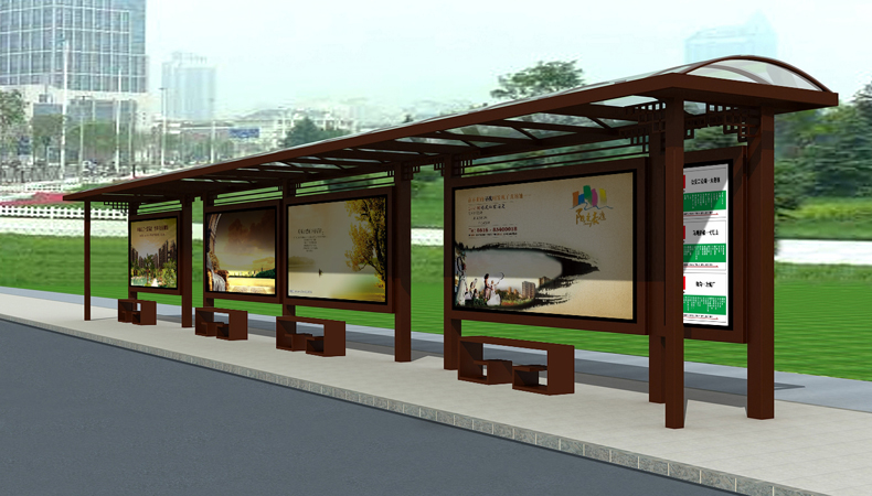 仿古候車亭圖片/仿古候車亭樣板圖 (2)