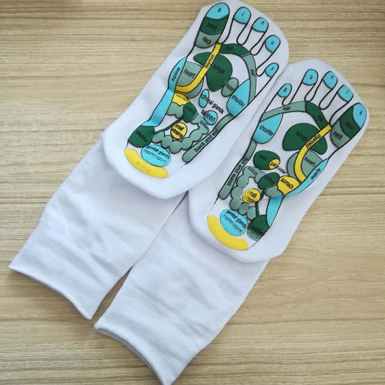 定制外貿(mào)穴位襪 出口創(chuàng)意長筒純棉襪子