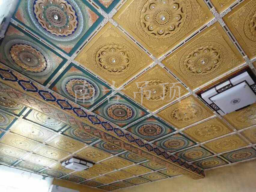 寺廟佛堂天花板 古建筑彩繪吊頂圖片/寺廟佛堂天花板 古建筑彩繪吊頂樣板圖 (3)