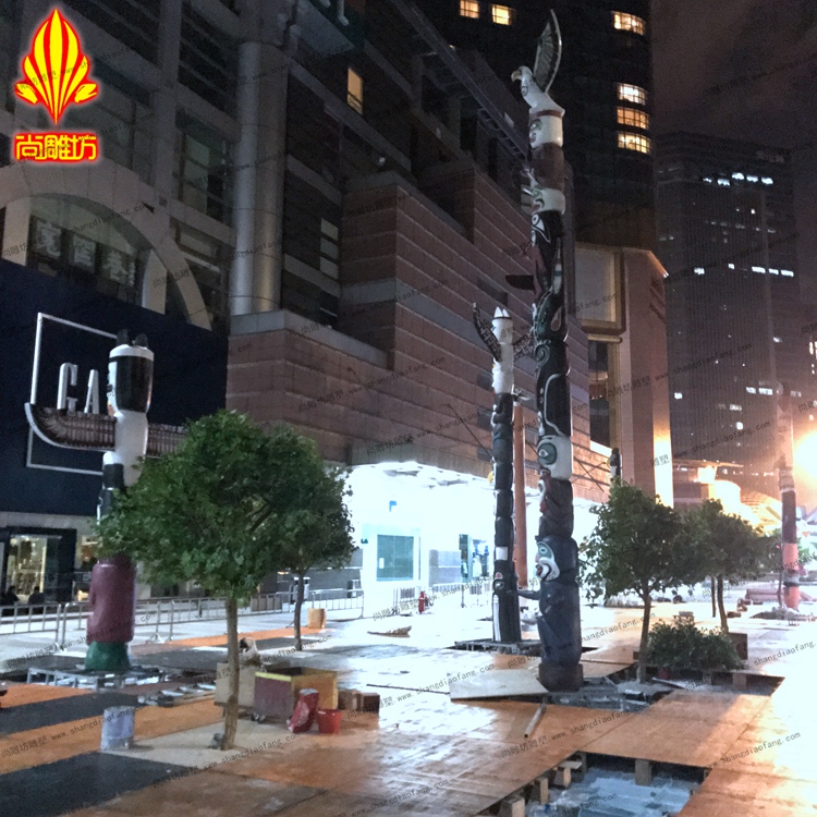 玻璃鋼圖騰柱子雕塑藝術圖片/玻璃鋼圖騰柱子雕塑藝術樣板圖 (2)