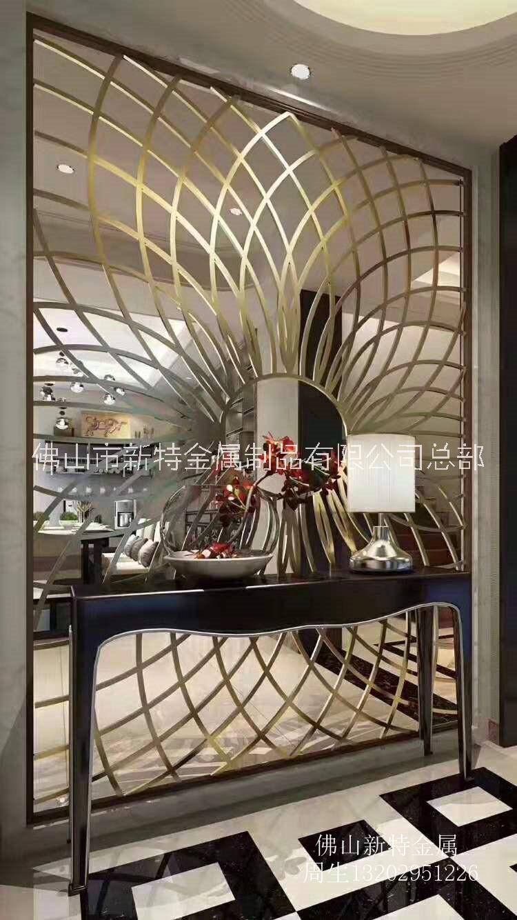 不锈钢屏风简约客厅装饰隔断北欧餐成都现代工业铝艺不锈钢屏风简约客厅装饰隔断北欧餐厅