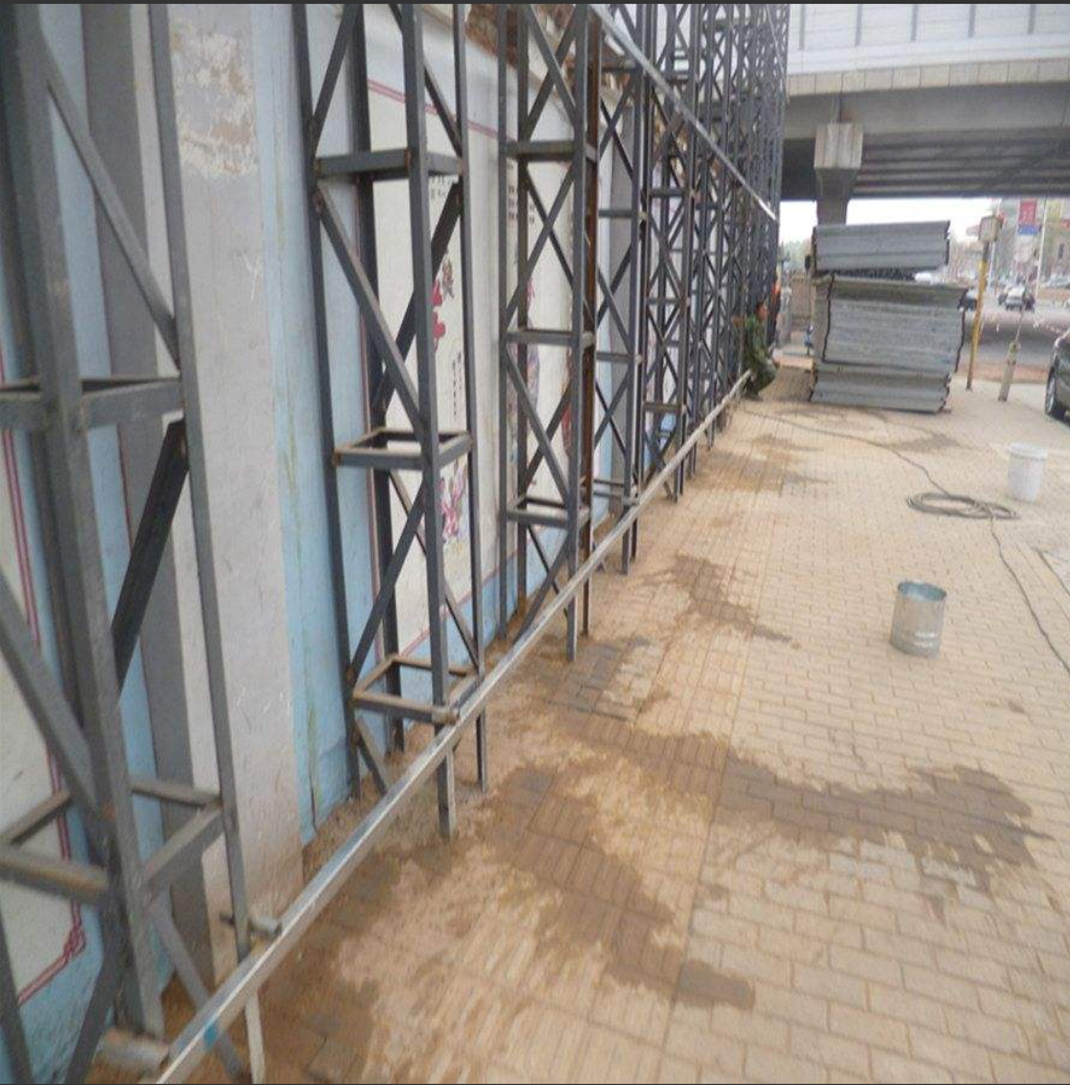 防腐防銹包鋼加固活動板房工程圖片