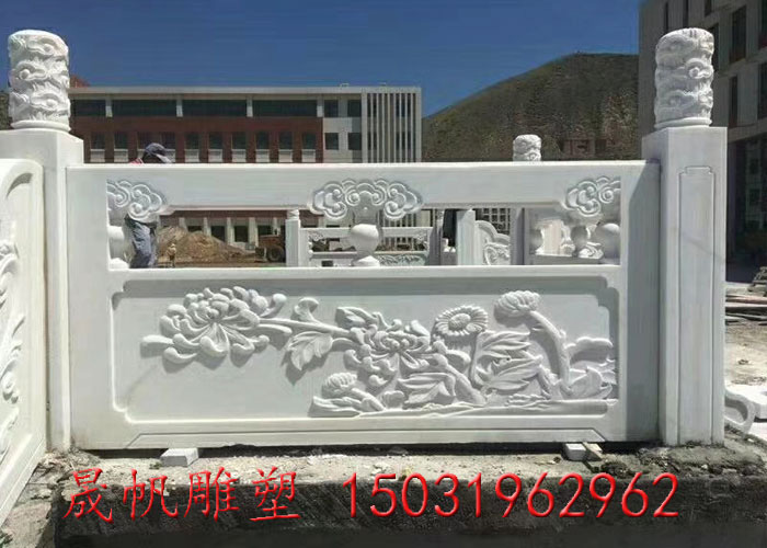 漢白玉石雕欄桿圖片/漢白玉石雕欄桿樣板圖 (1)