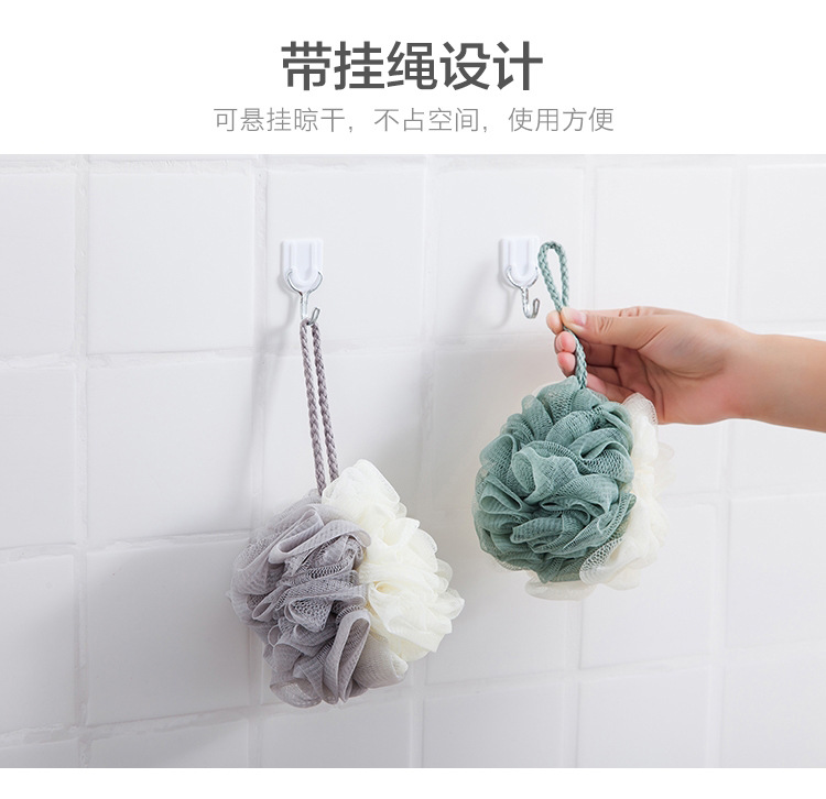 雙色浴球浴花洗澡球搓背澡花圖片/雙色浴球浴花洗澡球搓背澡花樣板圖 (2)